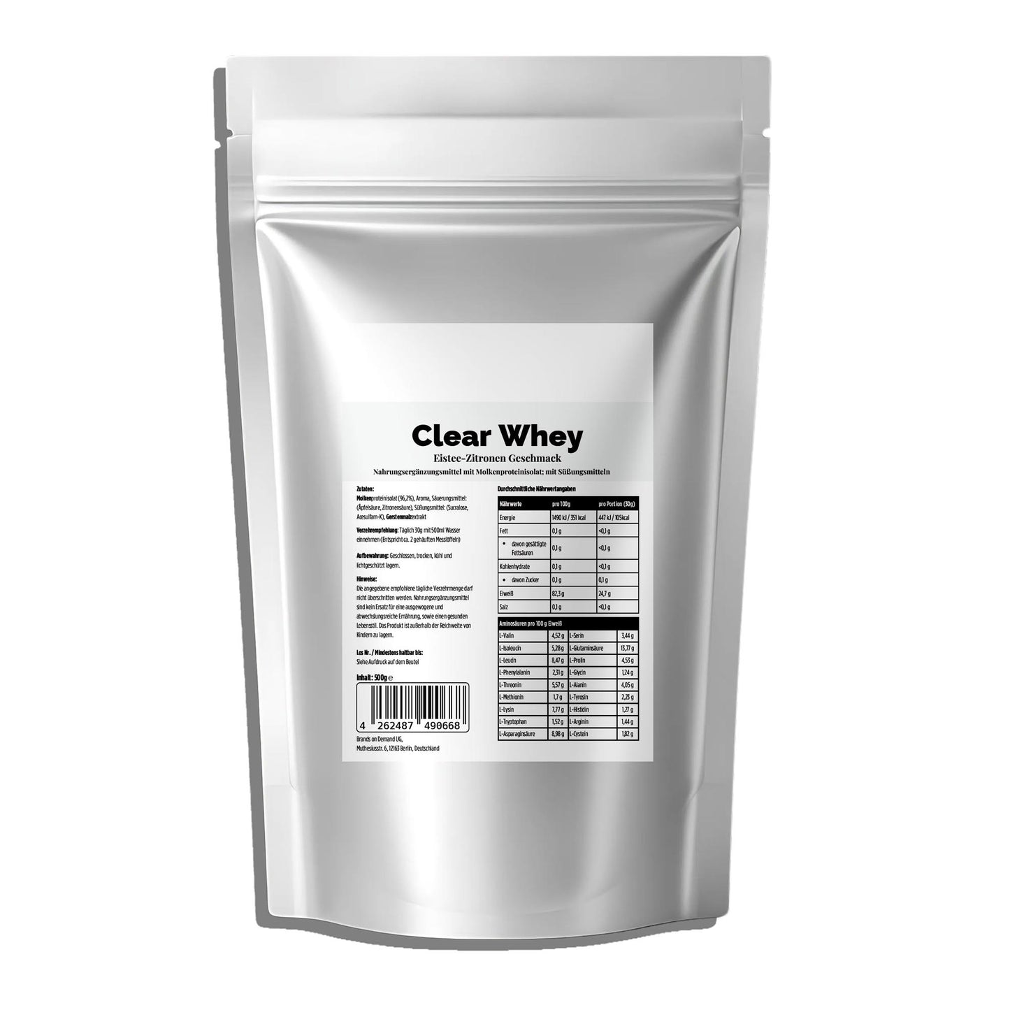 Proteína Cristalina Refrescante Sabor de Té helado de limón- 500g