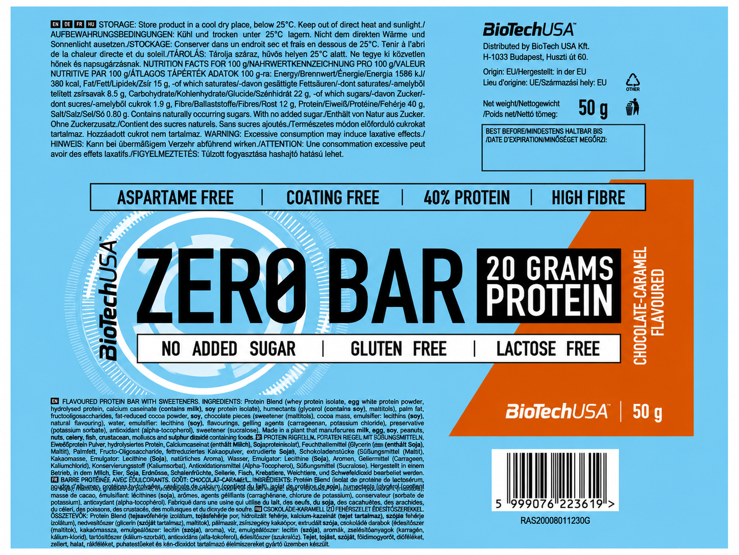 Zero Bar 50 g Chocolate Caramel