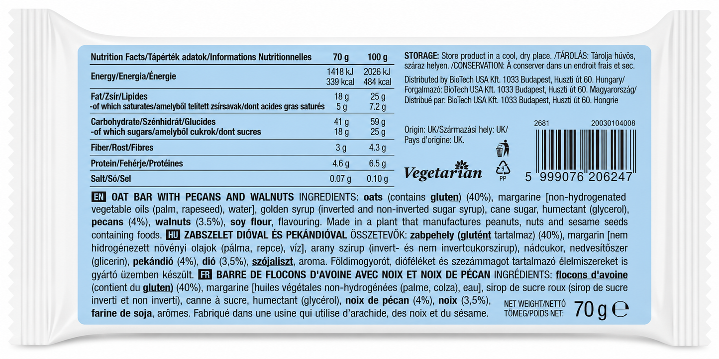 Avena y frutos secos 70 g