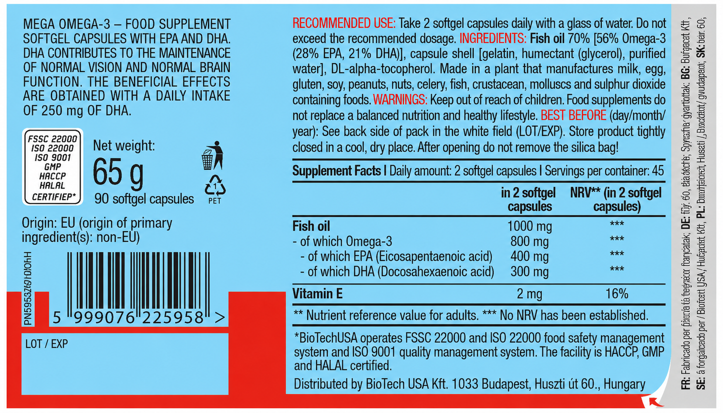 Omega 3 90 cápsulas