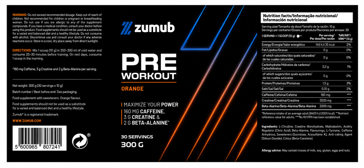 Pre-Entrenamiento 300g