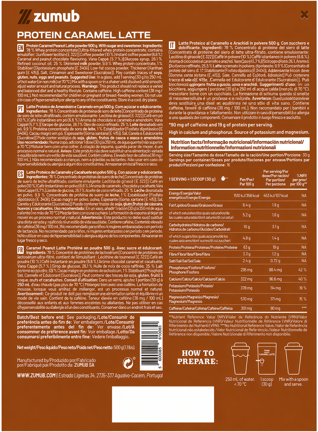 LATTE PROTEÍCO DE CARAMELO