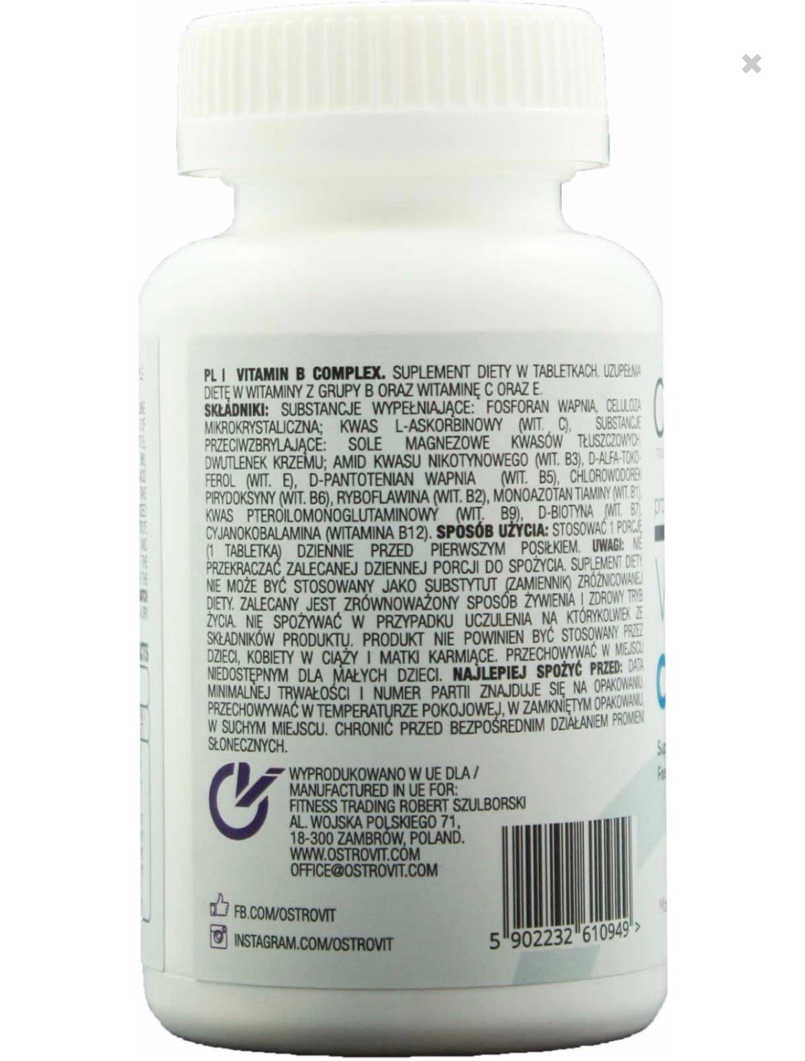 Vitamina B Complejo 90 comprimidos