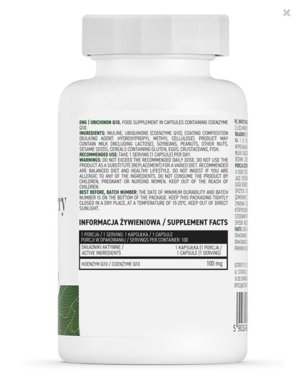 Ubiquinona Q10 100 cápsulas