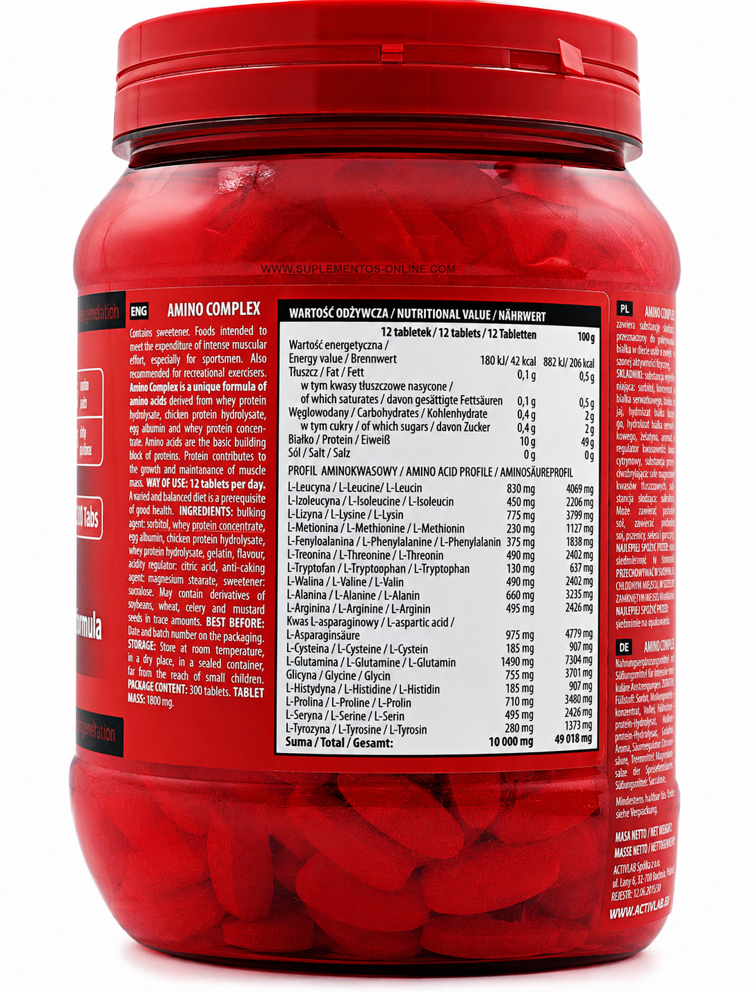 Amino Complex 300 comprimidos
