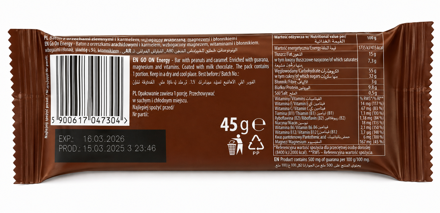 Barrita Proteínas Crujiente Go On! 50g