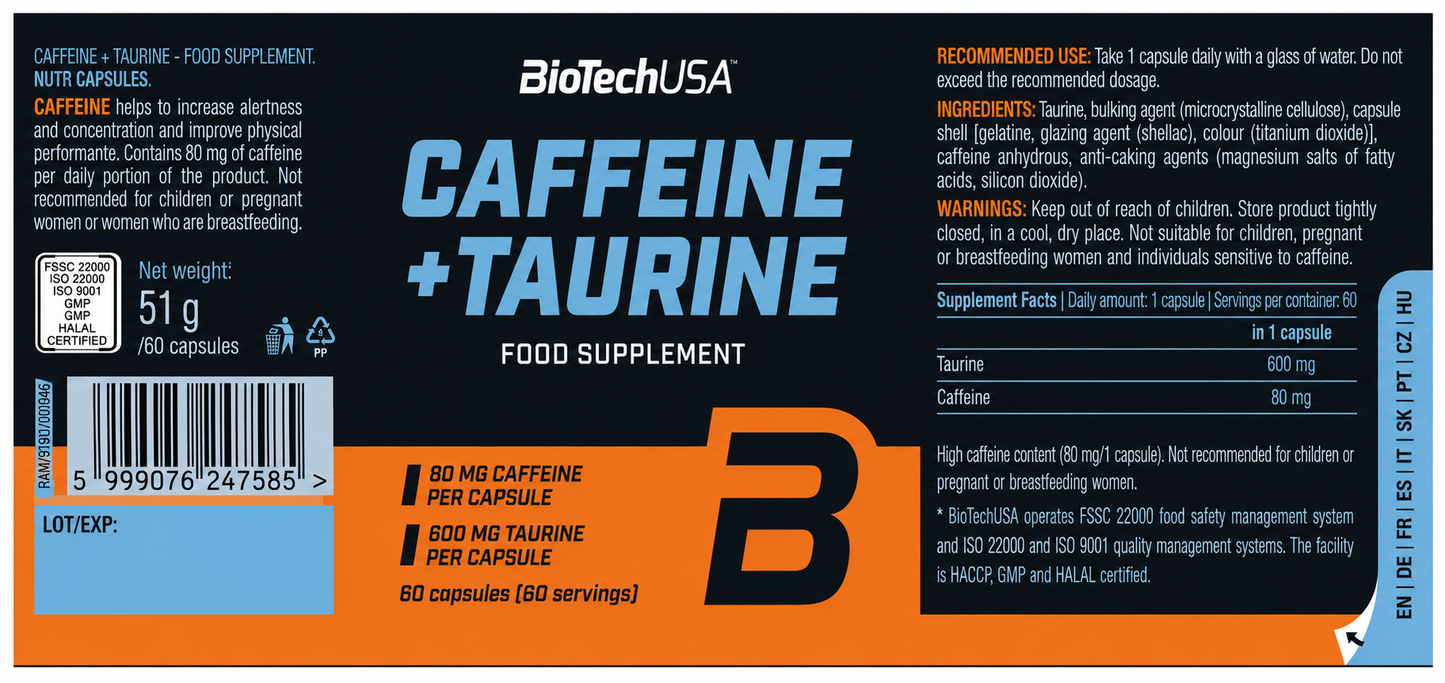 Cafeína + Taurina
