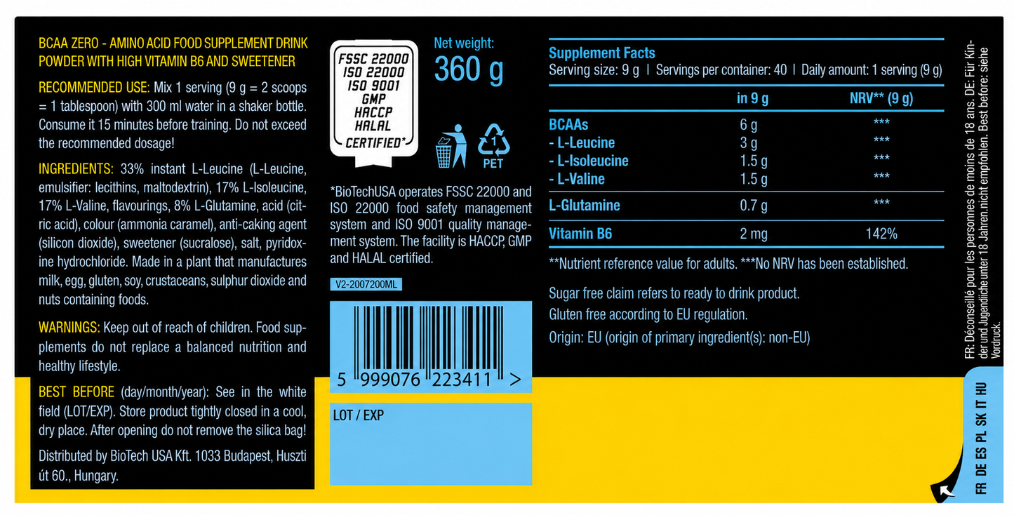 BCAA Zero 360 g