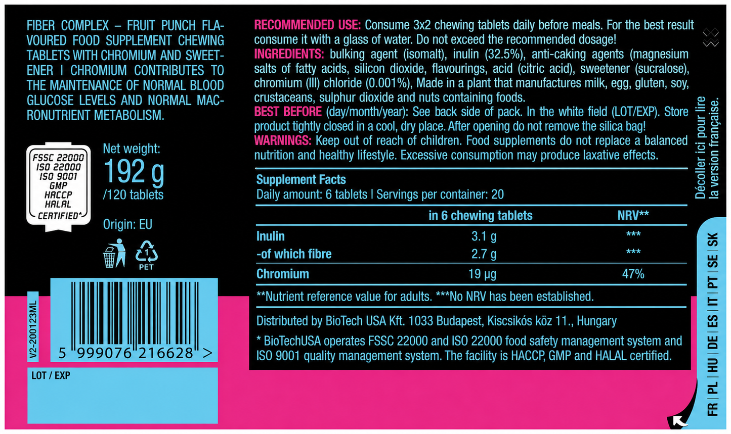 Fiber Complex 120 comprimidos masticables