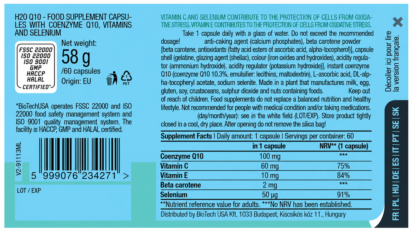H2O Q10 60 cápsulas