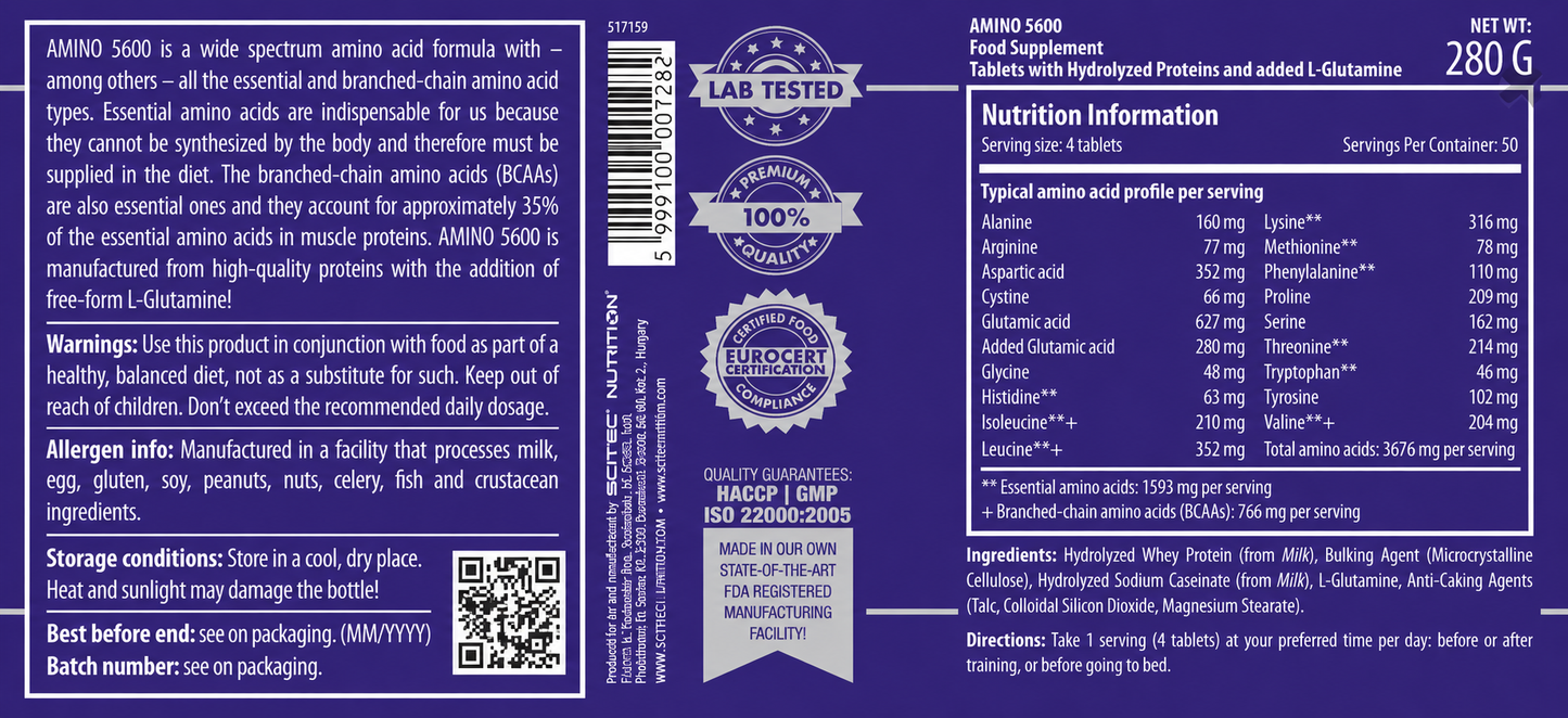 Amino 5600 200 comprimidos