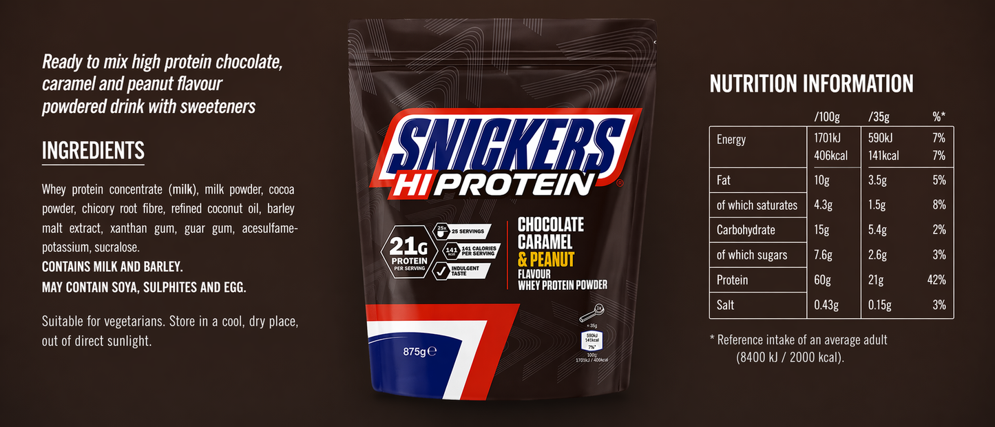SNICKERS HIPROTEIN EN POLVO 875 G