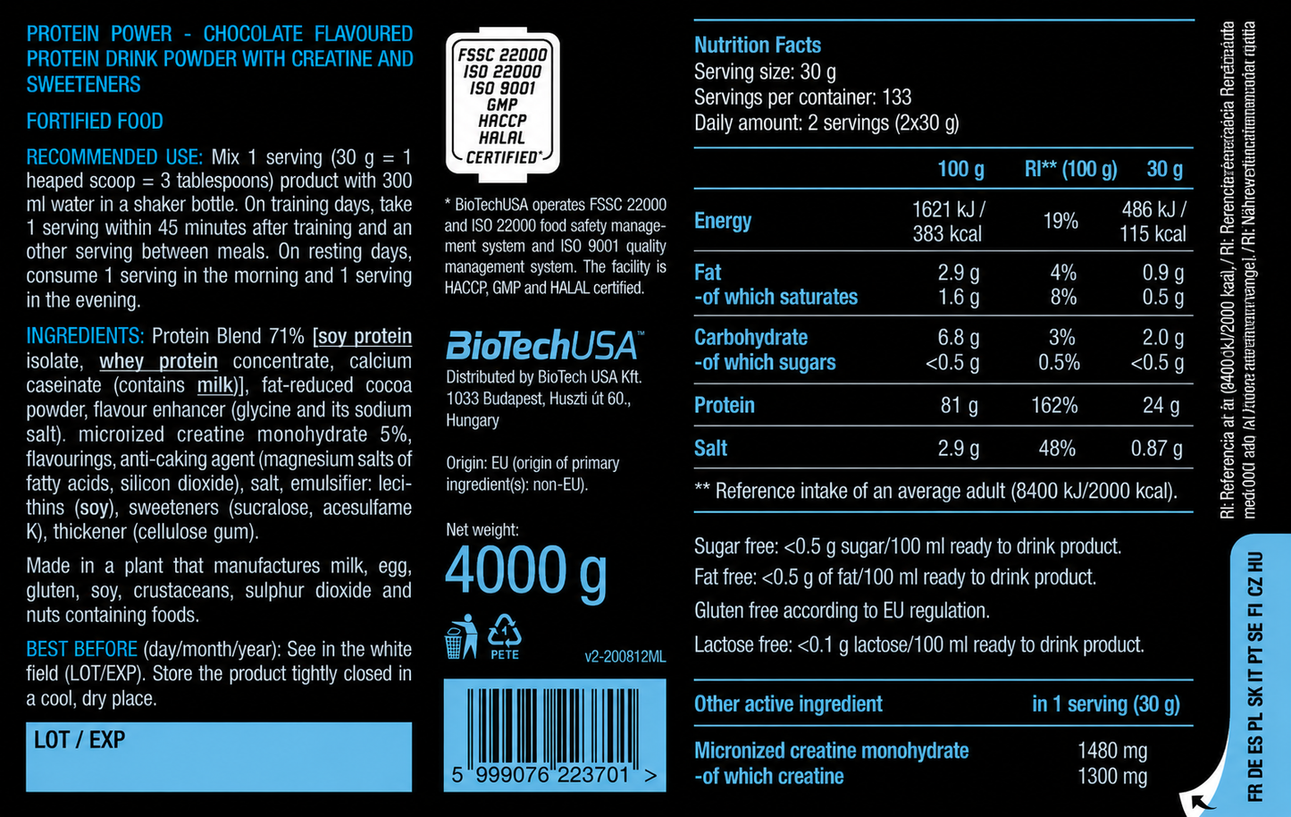 PROTEIN POWER 4000 G