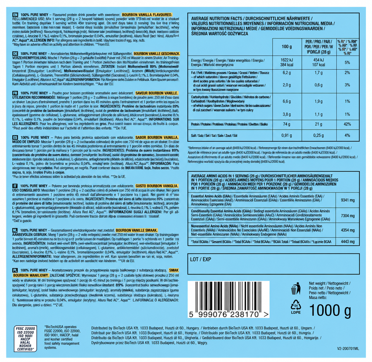 100% PURE WHEY Chocolate