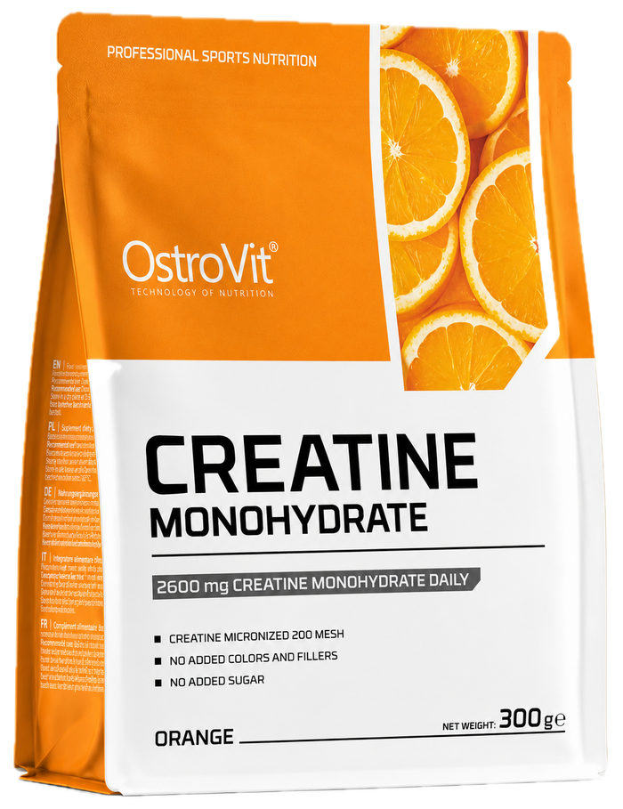 MONOHIDRATO DE CREATINA 300g Naranja