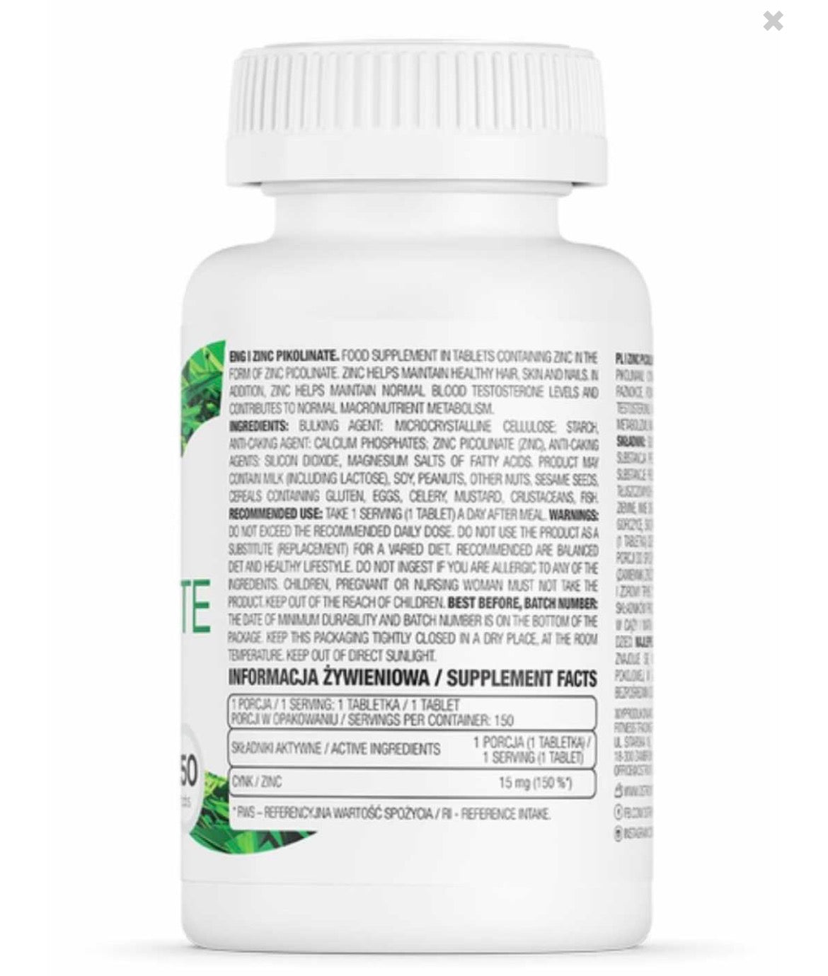 Picolinato de Zinc 150 pastillas