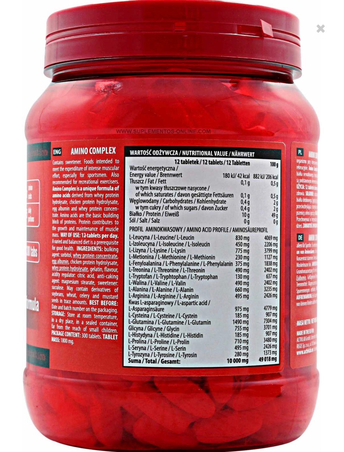 Amino Complex 300 comprimidos